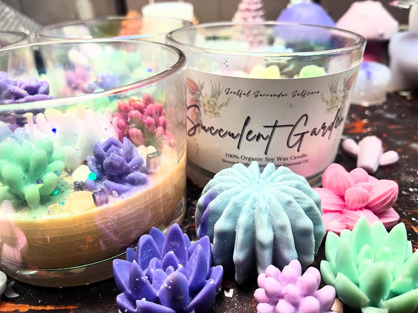 Succulent Garden Candle