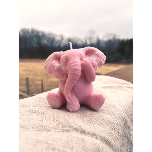 Pink Elephant Candle