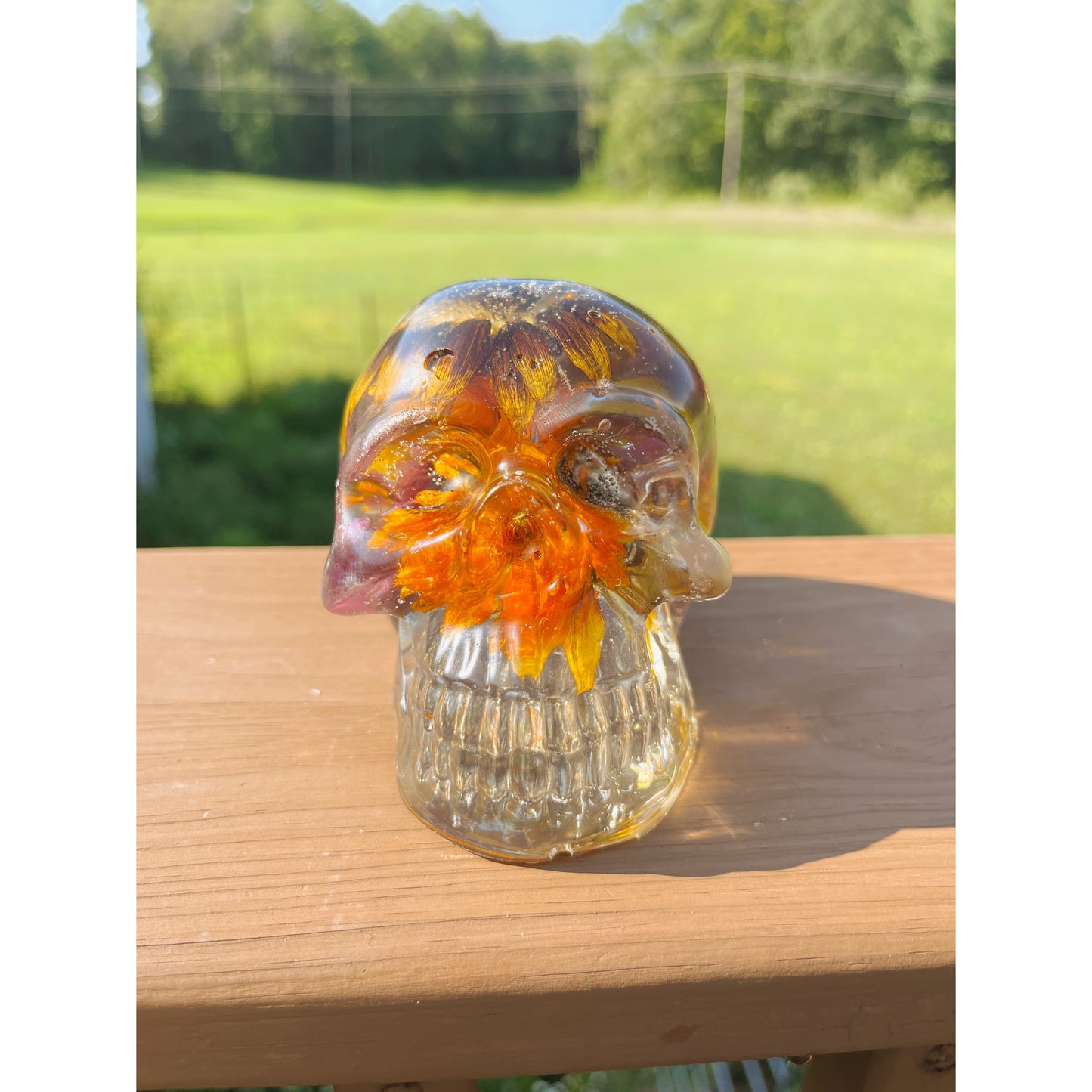 Resin & Flower Skull