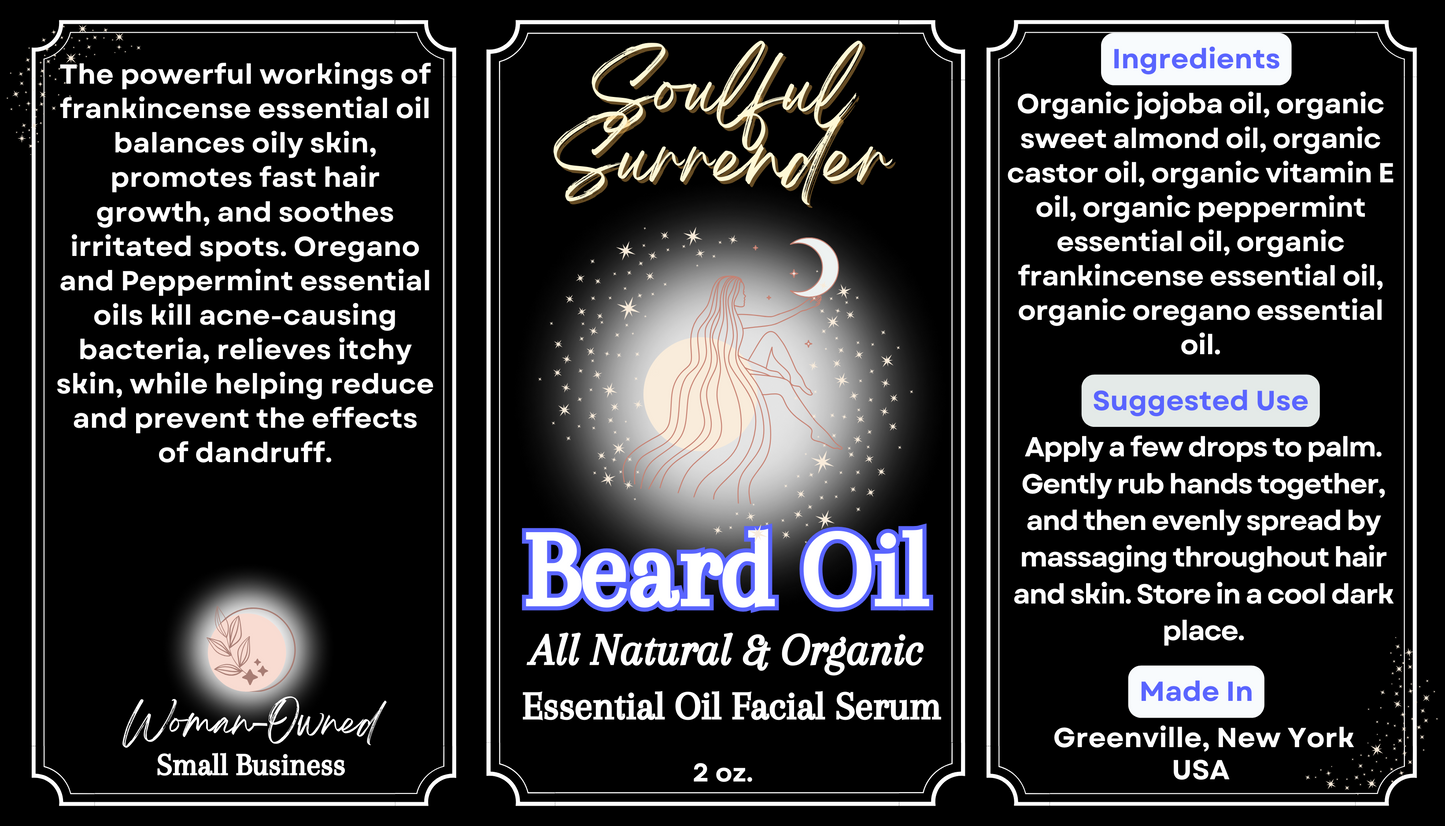 Beard Oil, Hydrating Facial Serum