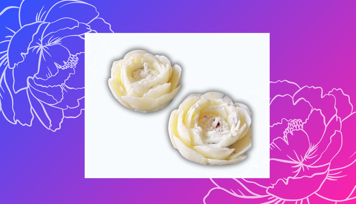 Peony Molded Candle