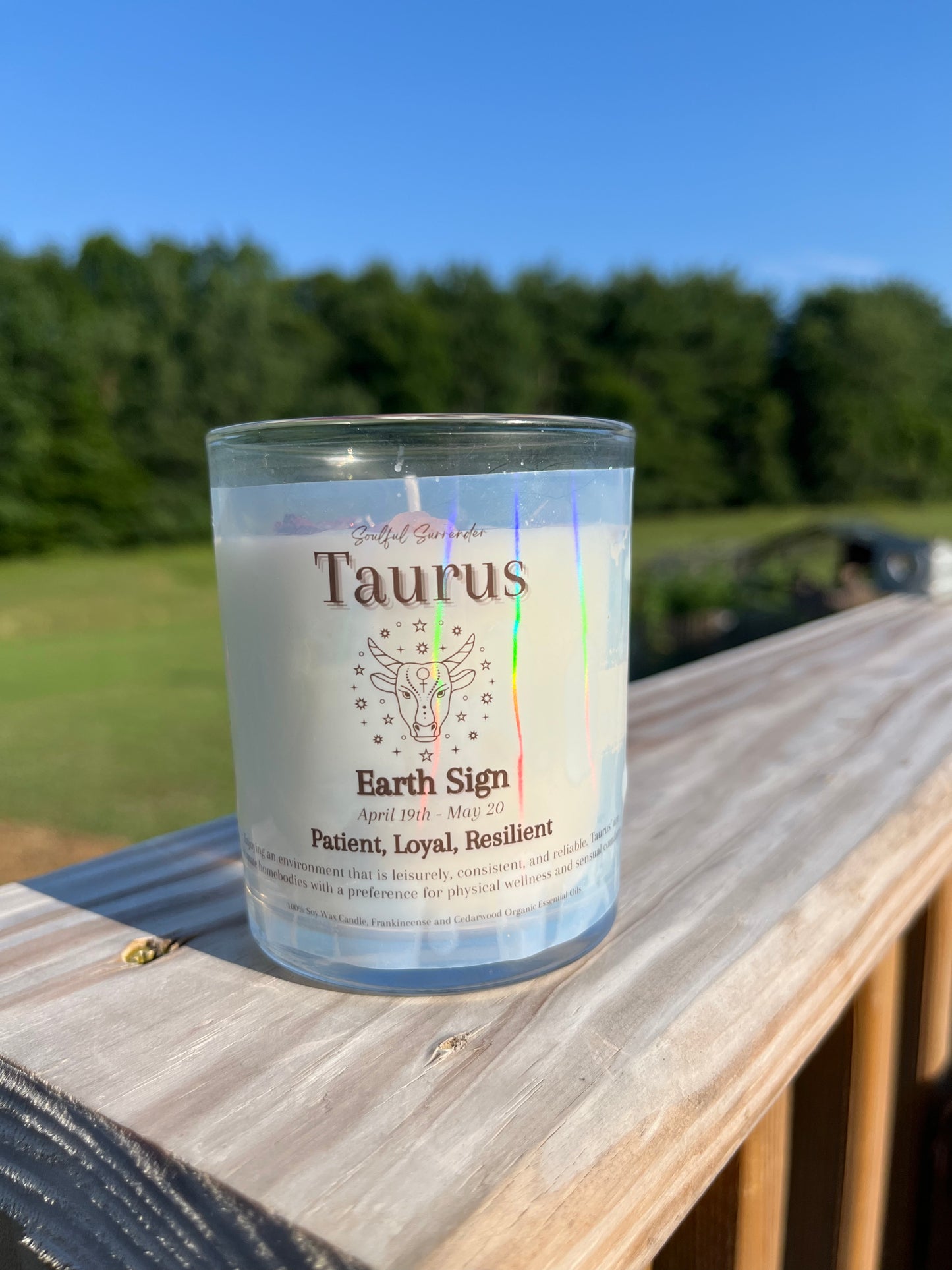 Taurus Zodiac Candle