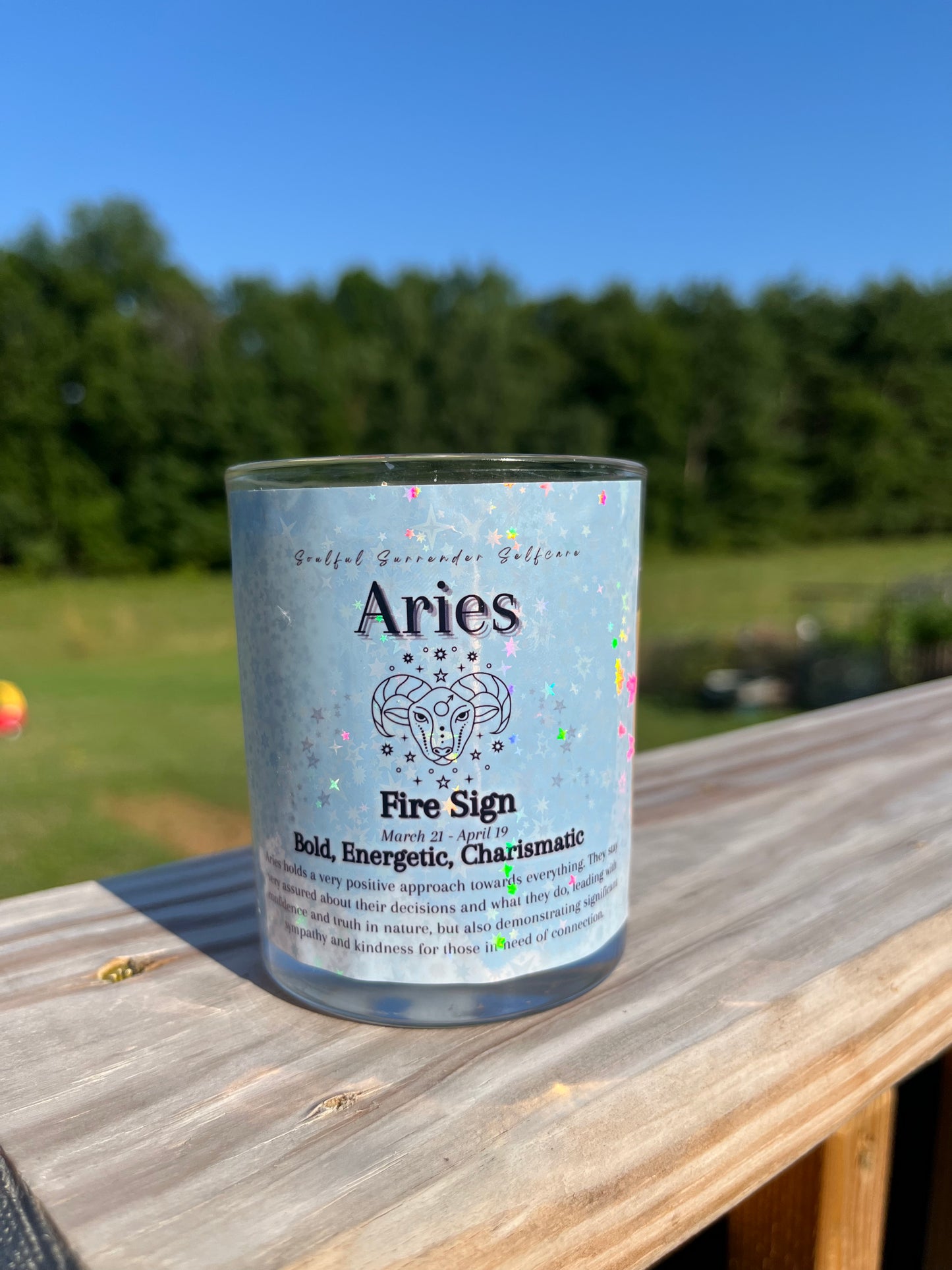 Aries Zodiac Candle