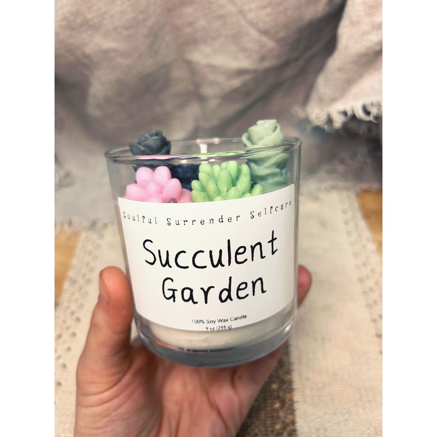 Succulent Garden Candle