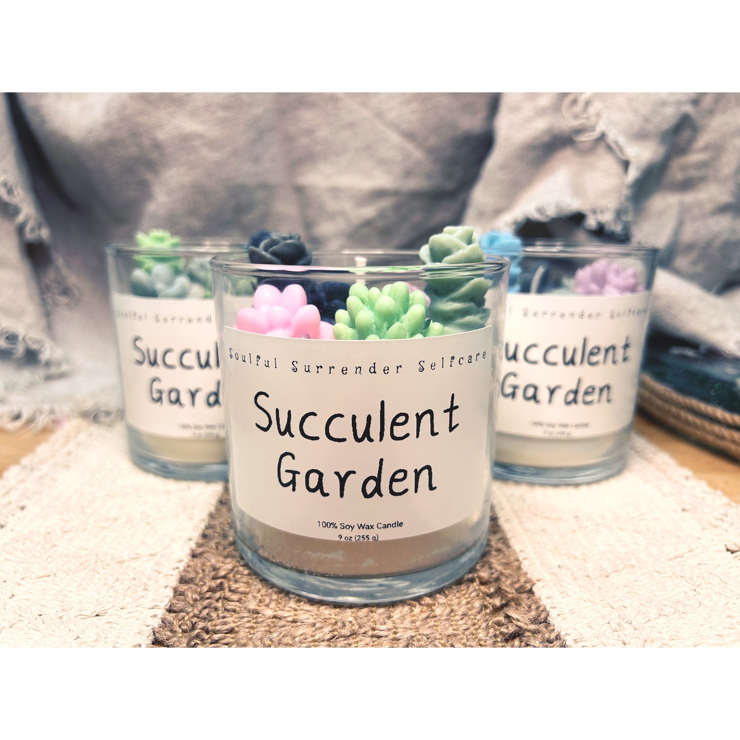 Succulent Garden Candle