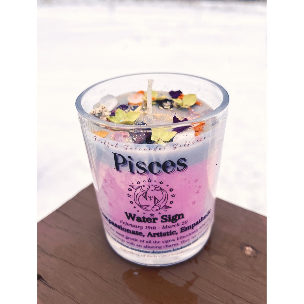 Pisces Zodiac Candle