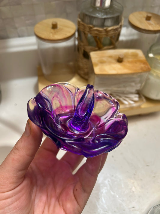 Handmade Resin Petal Ring & Jewelry Bowl