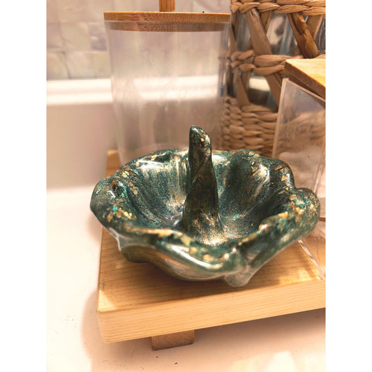 Handmade Resin Petal Ring & Jewelry Bowl