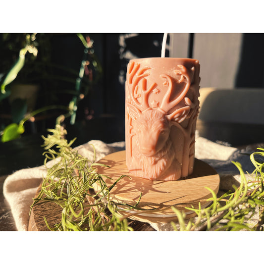 Reindeer Christmas Candle