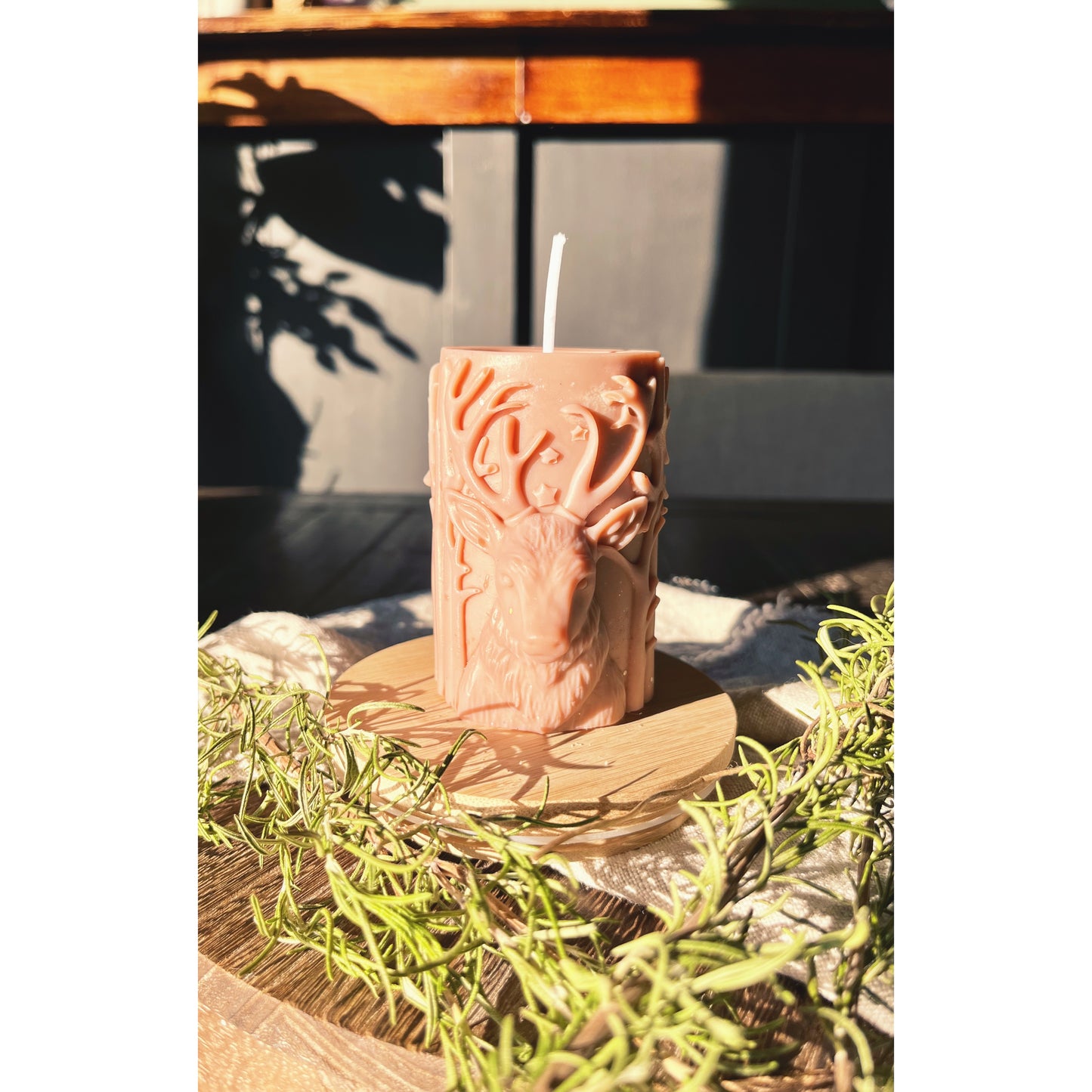 Reindeer Christmas Candle